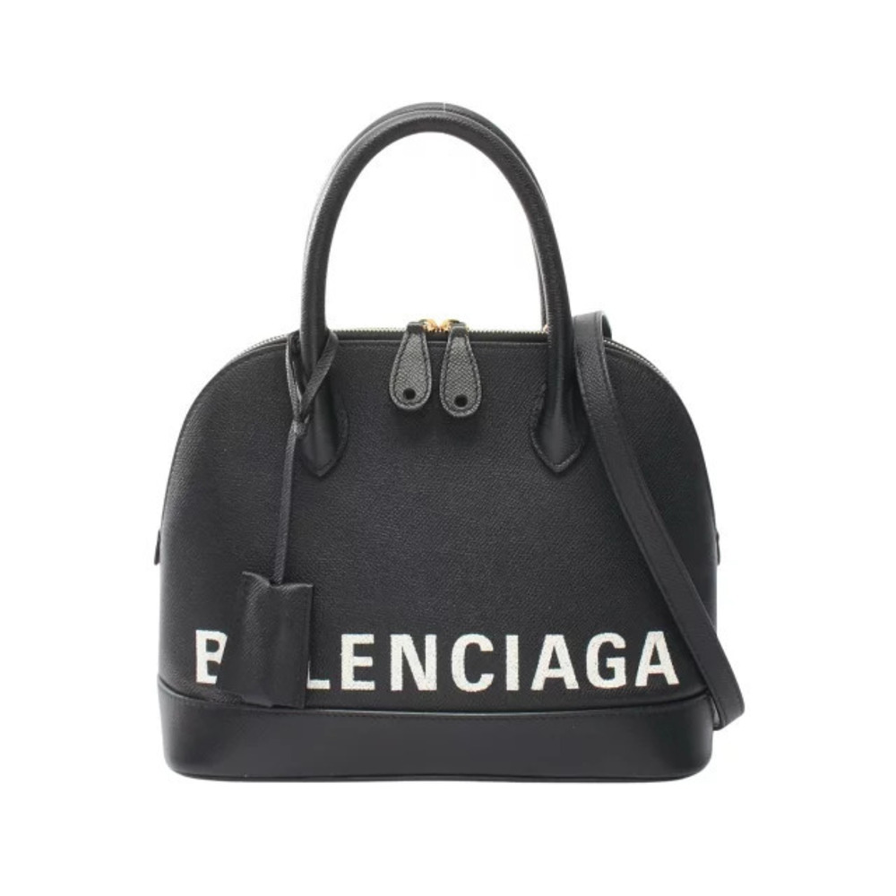 Balenciaga Ville Top Handle Handbag Leather Black